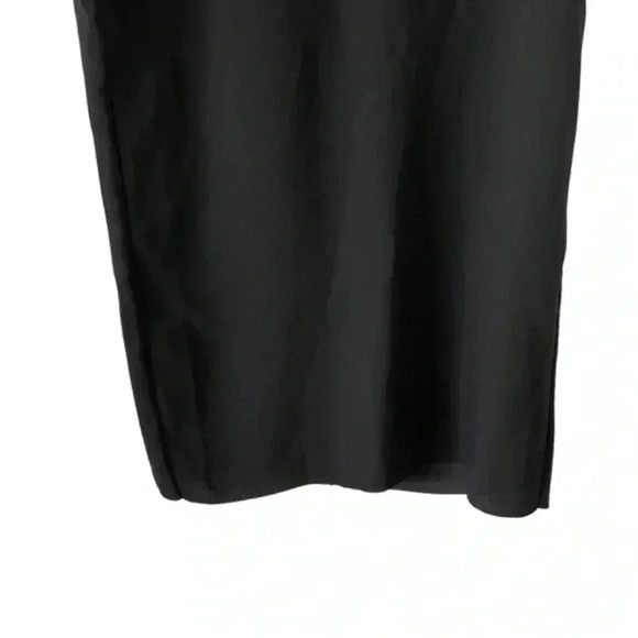 Vince Black Short Sleeve Dress Size Medium Sheer Sleeves Crewneck Classic - Picture 7 of 11